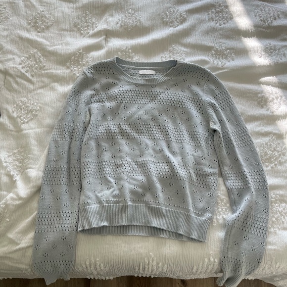 Gray Crew Neck Knit Sweater - Picture 1 of 8